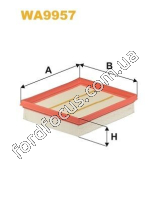 WA9957 air filter 2.5L HYBRID 20-