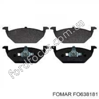 FO638181 Колодки гальмівні передні skoda fabia 6Y2 seat cordoba ibiza